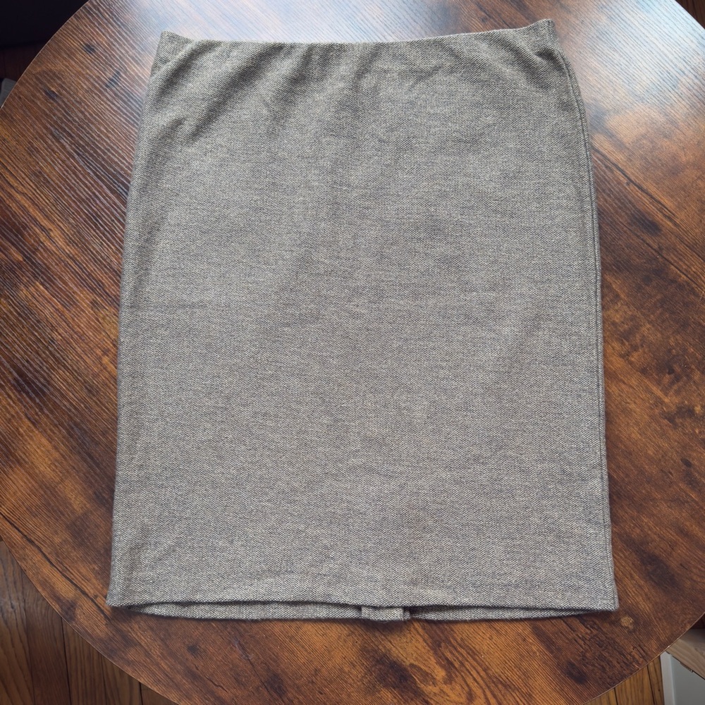 J. Jill Pencil Skirt Petite Medium Tan Tweed Cotton Blend